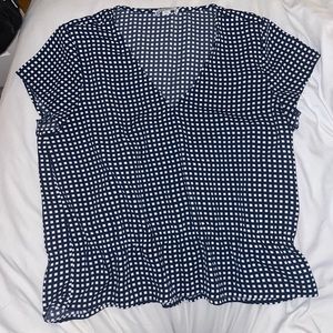 PRICE REDUCED: JCrew V Neck Blouse Gingham